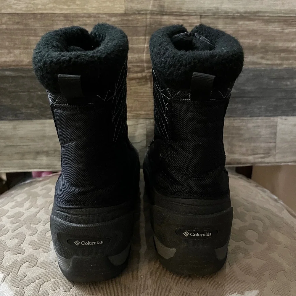 Columbia Cascadian Snowflake Black Water Resistant Winter Boots Women 8.5 BL1223